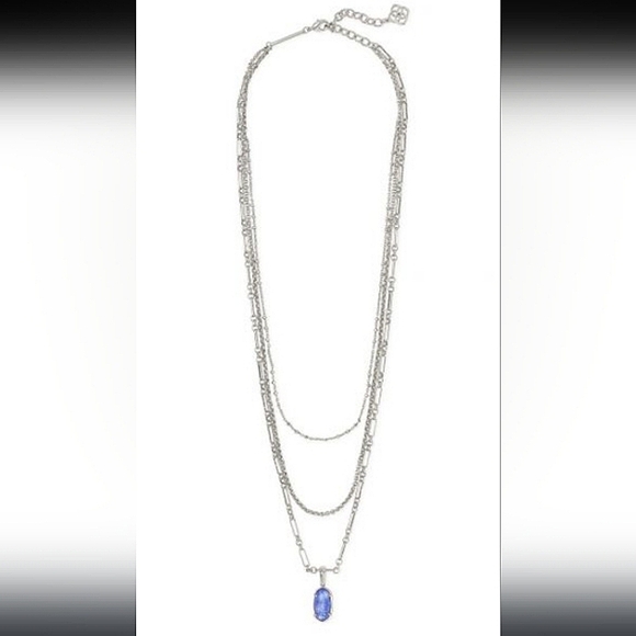 New KS Elisa Triple-Strand Layered Necklace in Iridescent Lilac Illusion - Picture 9 of 14
